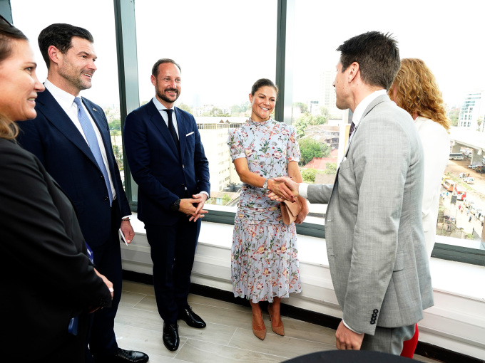 The 7th floor of the One Africa Place building in Nairobi will house Innovation Norway and Business Sweden’s shared office space. Crown Princess Victoria and Crown Prince Haakon formally opened the offices and met with the staff. Photo: Lise Åserud / NTB
